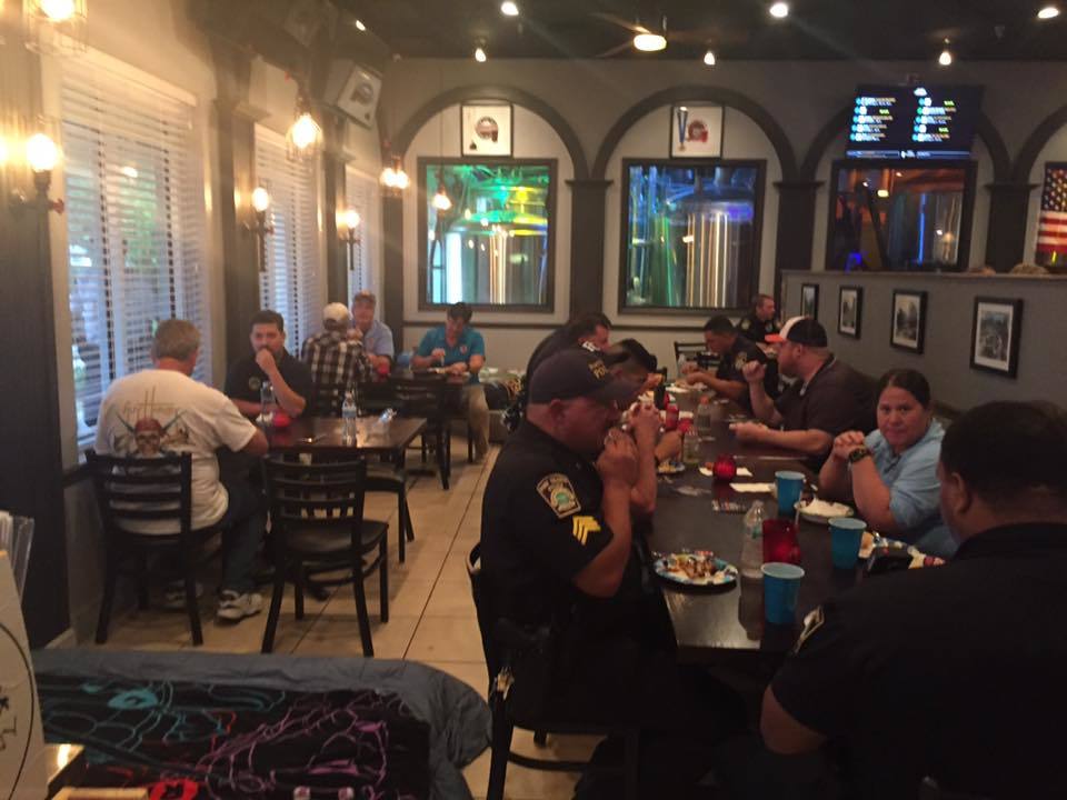 Tomoka Brewing provided local first responders with coffee and breakfast. Photo courtesy of Don Burnette