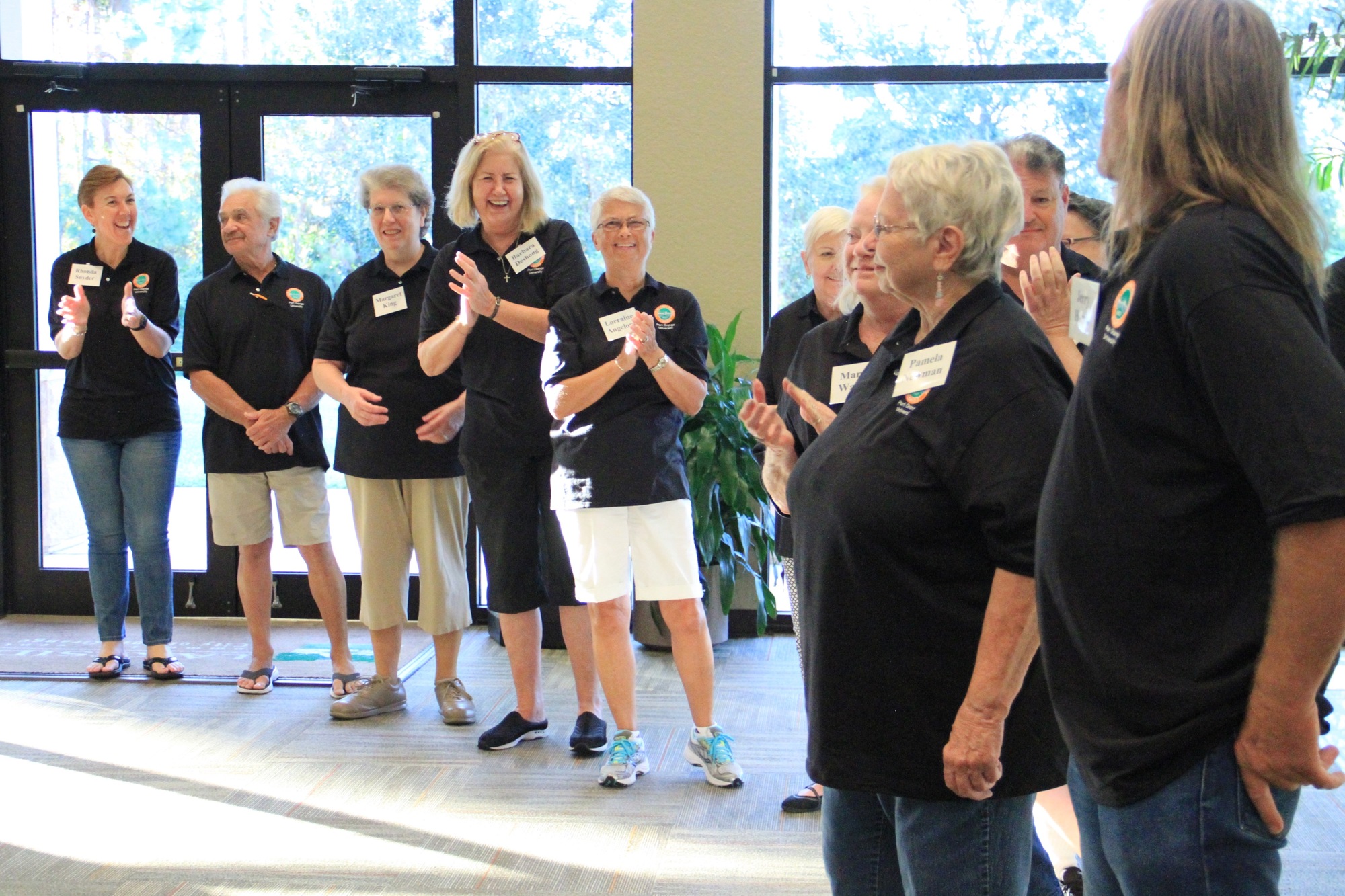 Residents participate in a game during the Monday, Sept. 25 session. Photo by Nichole Osinski