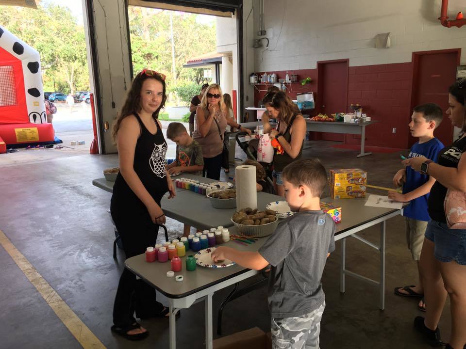 Residents at Station 73 for a pancake breakfast. Photo courtesy of Port Orange Fire and Rescue