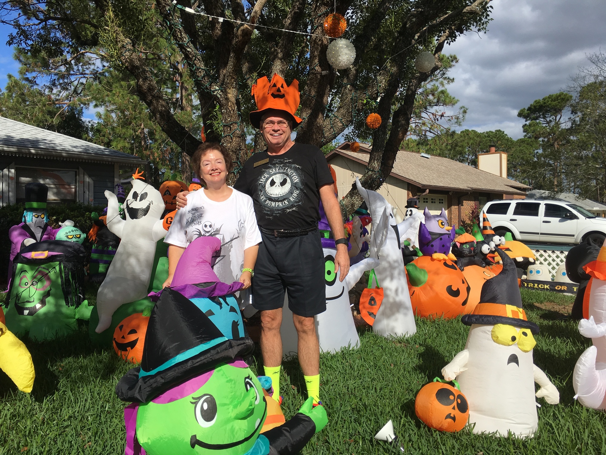 Dawn and Rudi Hoffman with their Halloween decorations. Photo by Nichole Osinski