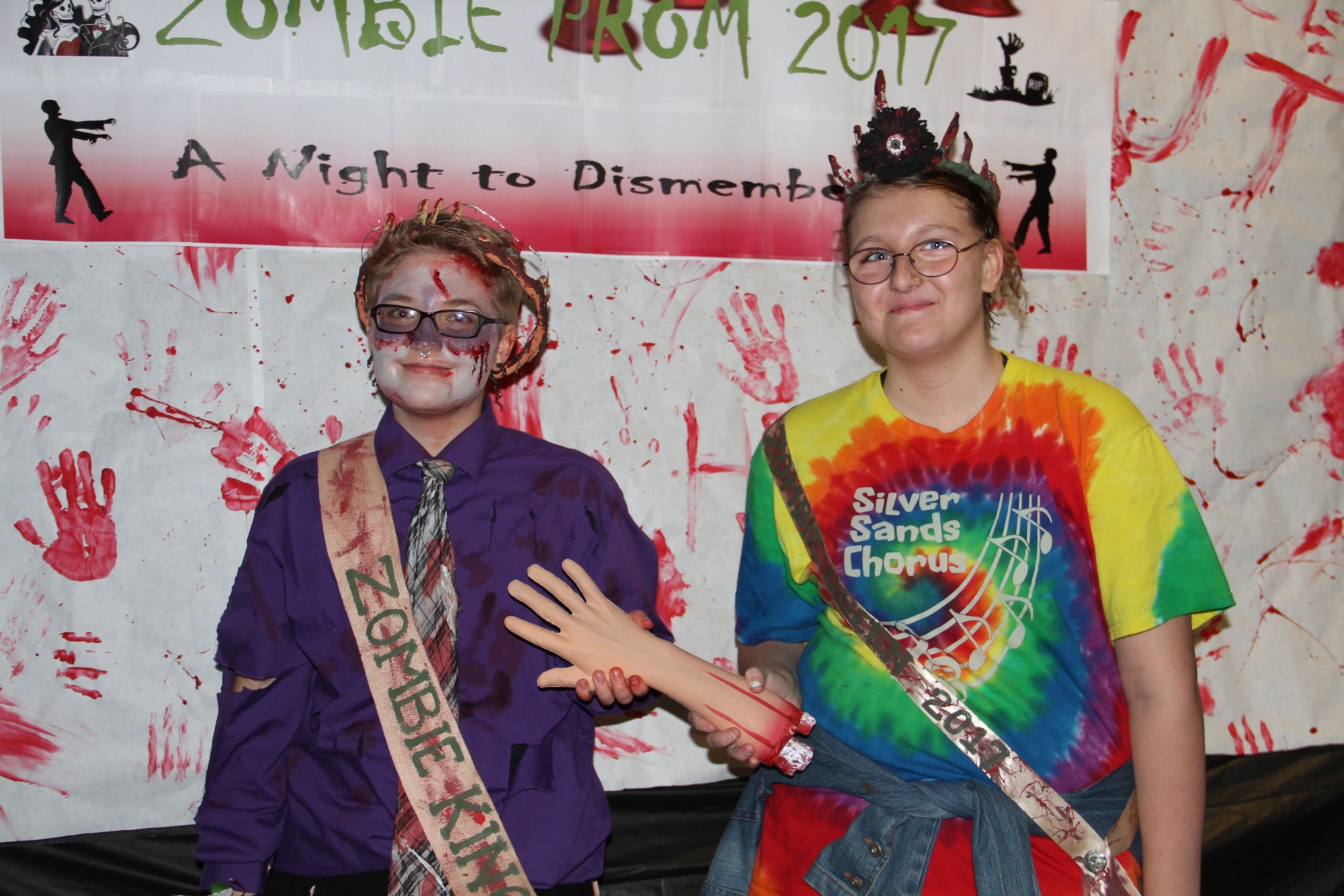 Cody Kleinschmidt and Madison Klamp were named Zombie Prom king and queen. Photo by Nichole Osinski