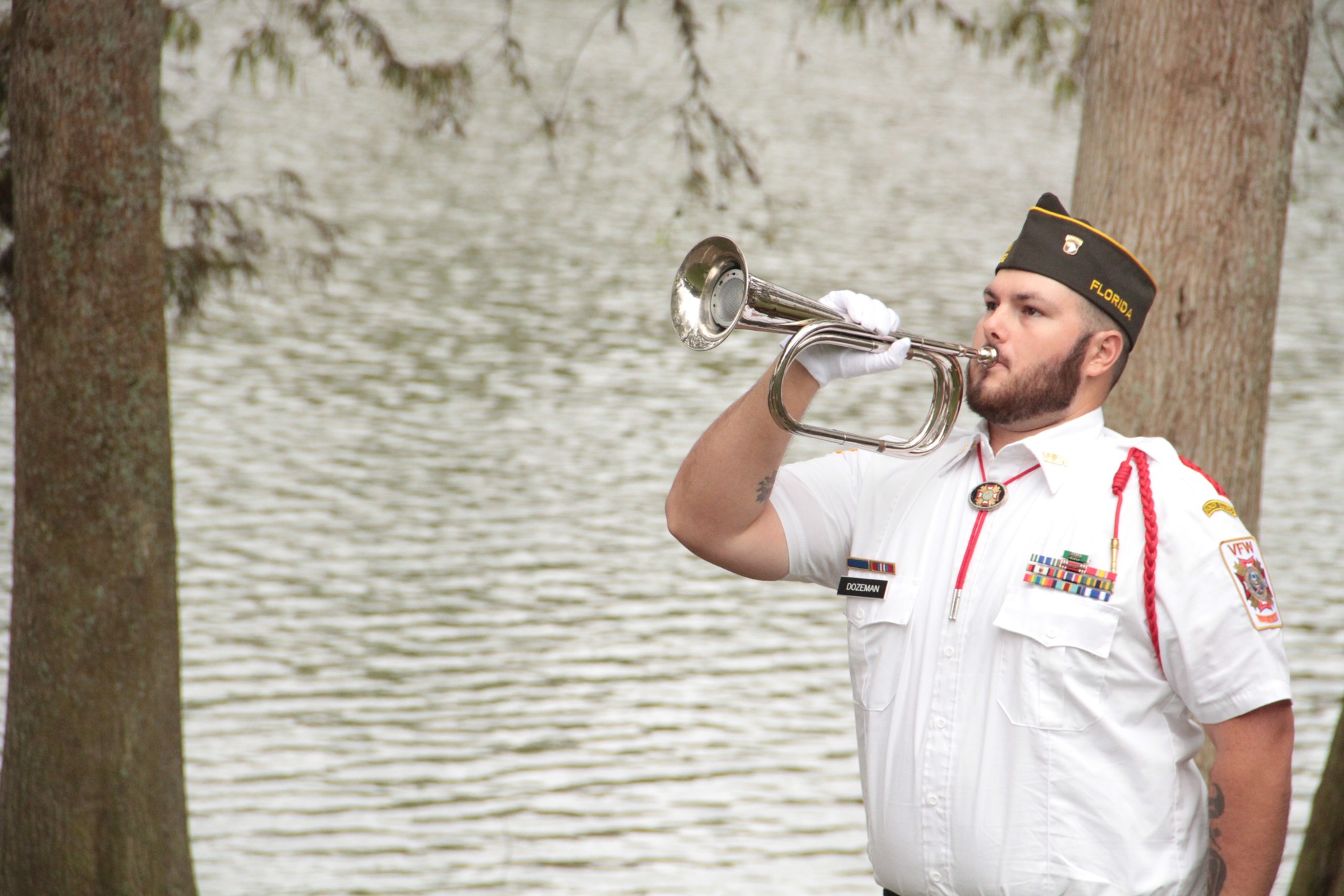 Taps is played during the Veterans Day Memorial Ceremony. Photo by Nichole Osinski