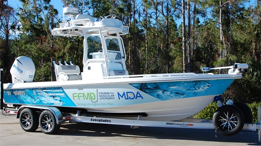 An Ormond Beach man won this Everglades fishing boat in a raffle to help fight muscular dystrophy. Courtesy photo