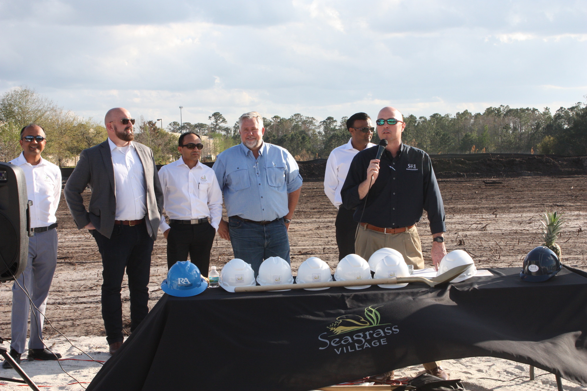 Don Bishop, CEO of SRI Management, talks about the coming senior living community in Port Orange.   Photo by Wayne Grant