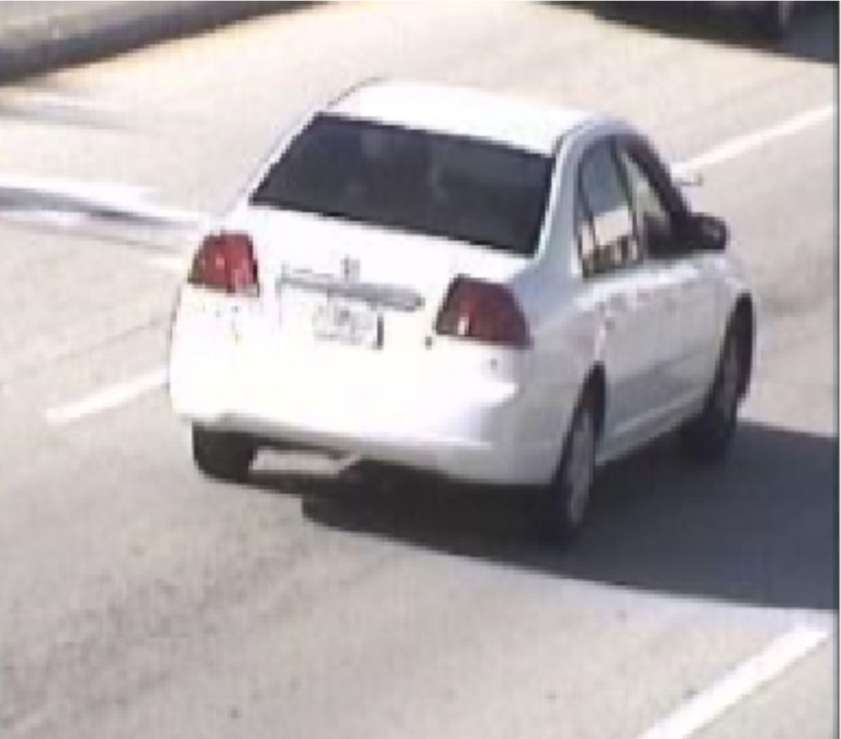 A photo of the car Reeves is allegedly driving. Photo courtesy of the Port Orange Police Department