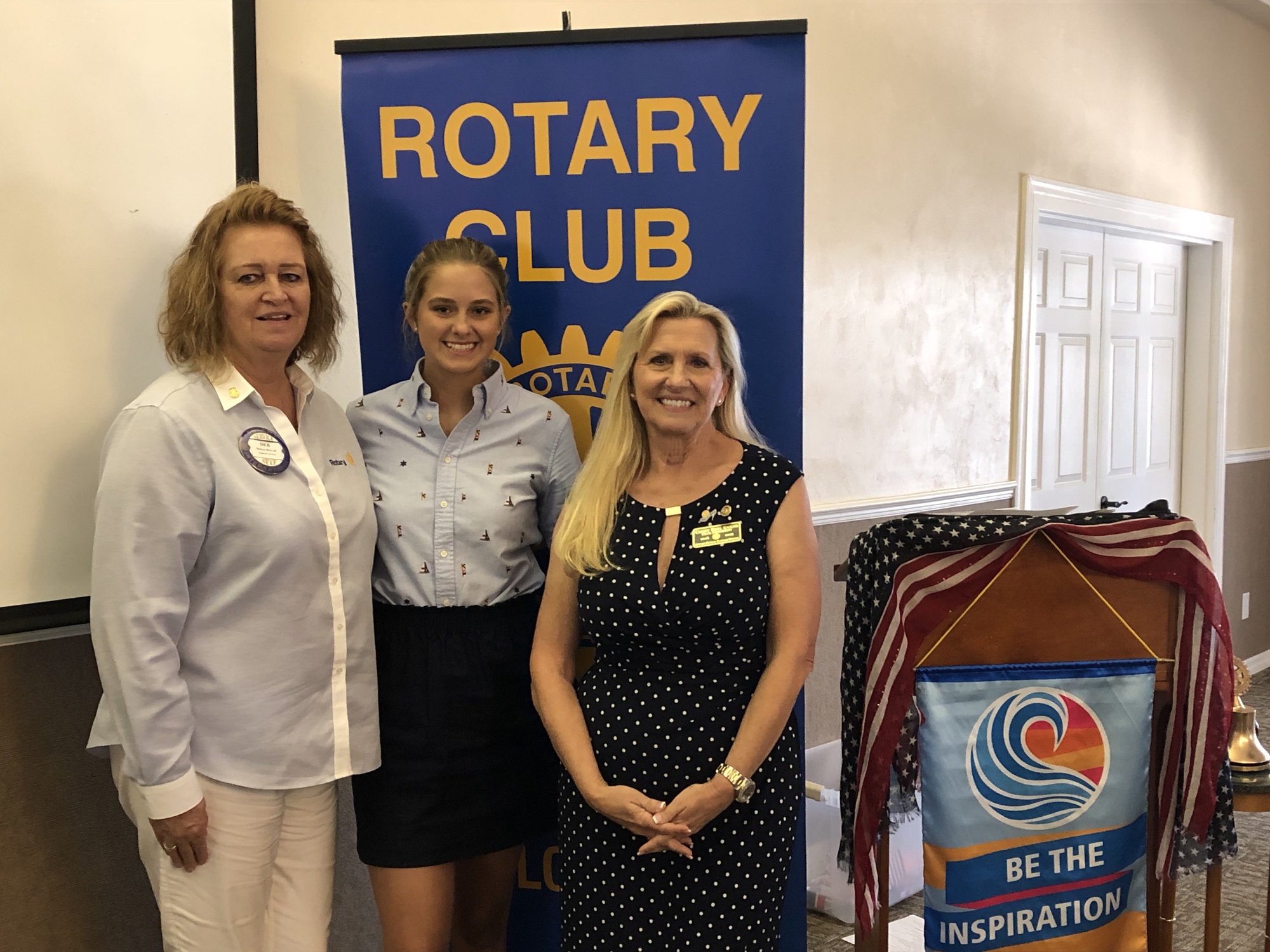 Rotary President Deb McCall, Haley Evans and Cindy Evans, president of the Palm Coast Rotary Club. Courtesy photo