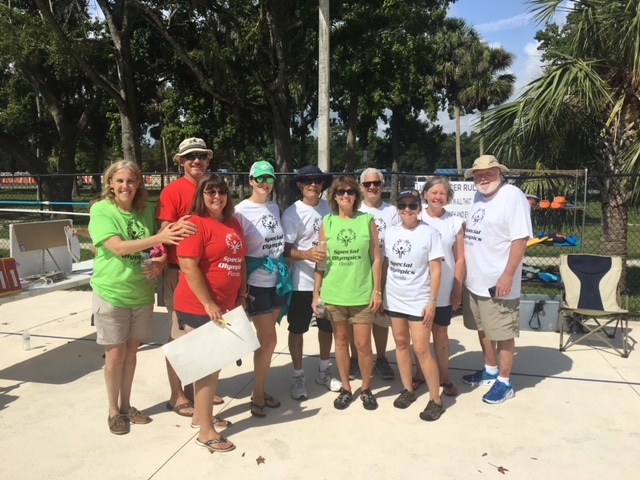 Daytona Beach West Rotary club members at the Special Olympics swim meet on July 21. Courtesy photo