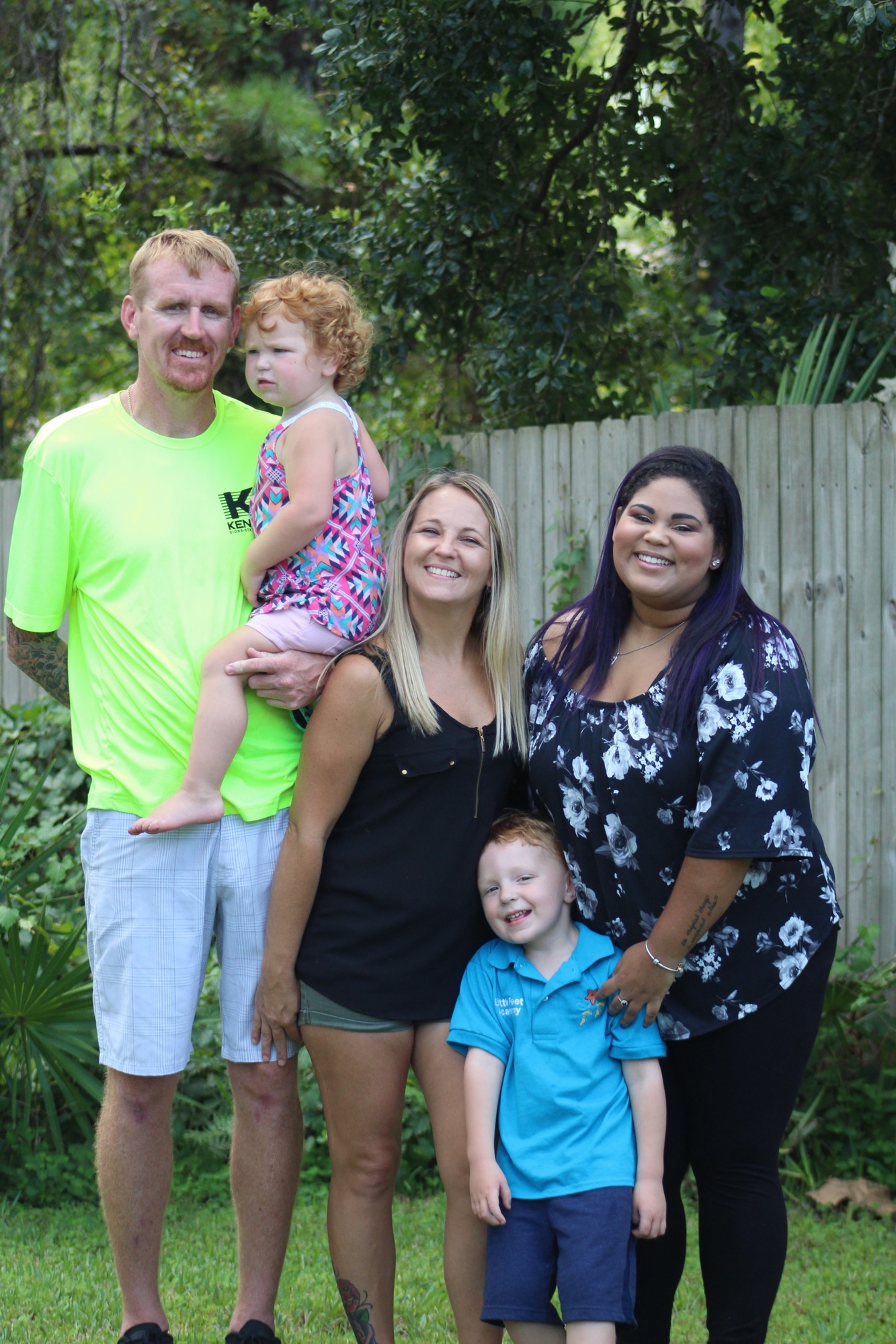 Kaeleigh with her family. From left: Her father, Kenny Webb, mother Molly McLaughlin, brother Kaden Webb and sister Paige Steward. 