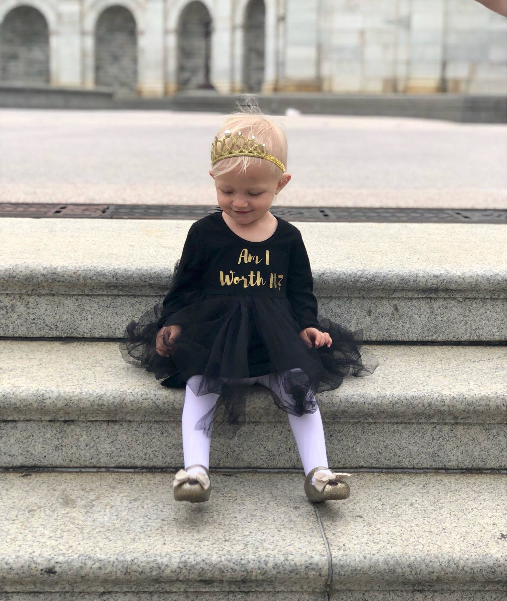 Eleanor Stephens sits on the United States Capitol steps. Courtesy photo. 