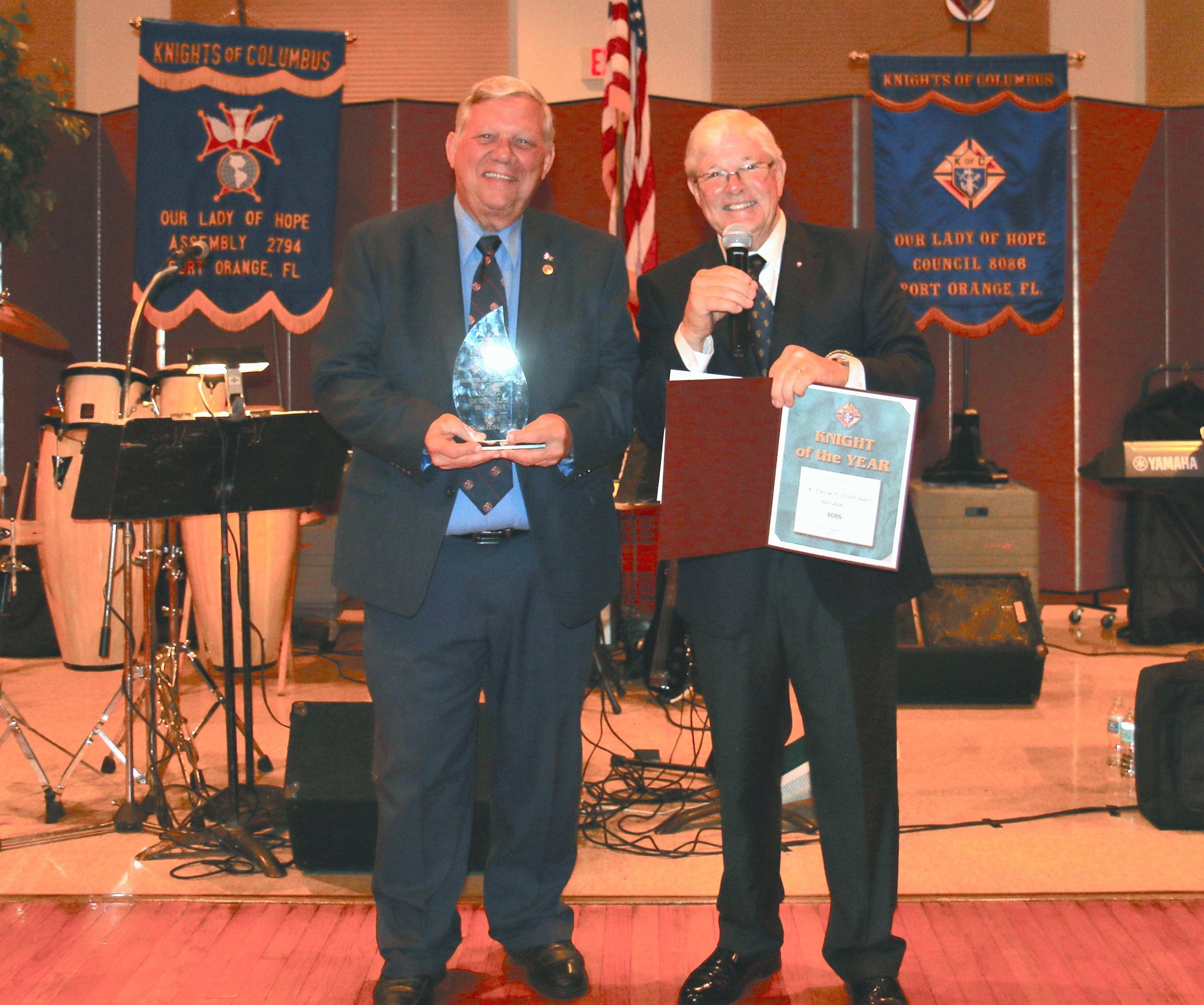 Our Lady of Hope Knights of Columbus Star Council 8086 honored the 2017-18 Knight of the Year to David Dollieslager during the organization's annual Fall Harvest Dinner Dance on Oct. 20. Courtesy photo