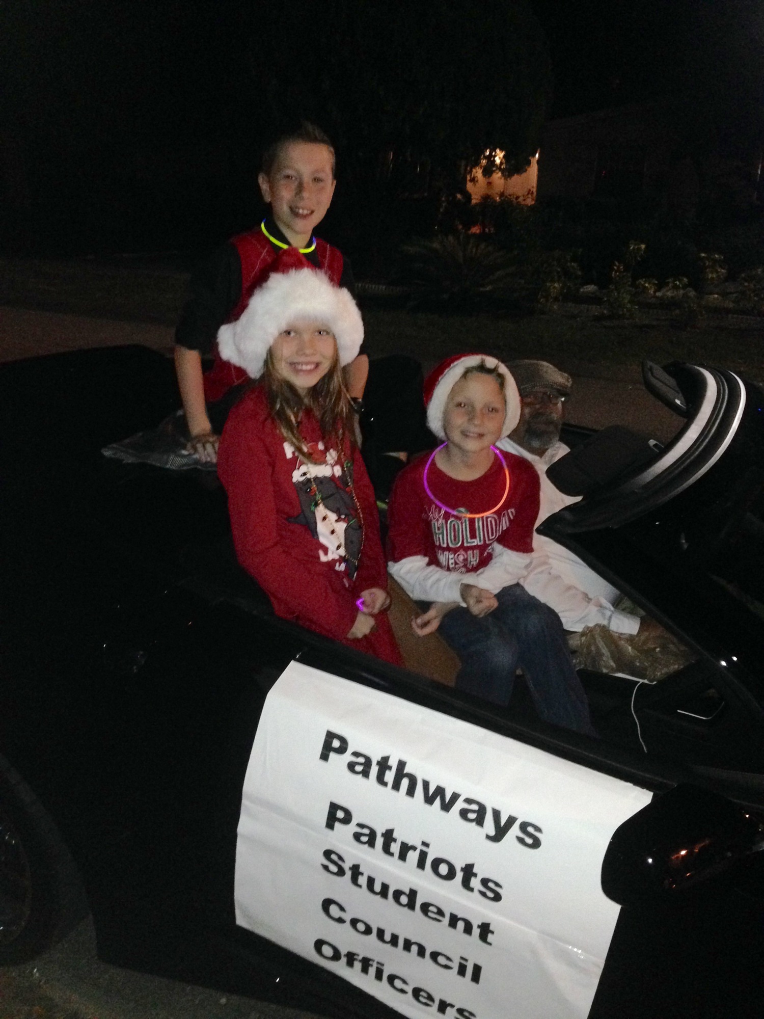 Pathway's 2016 Student Council — Ethan Palmer, Wyatt Kent and ZZ Nichols — rode in the Home for the Holidays Parade Dec. 12 (Courtesy photo).
