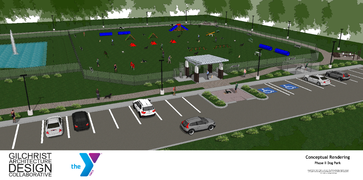 A rendering of the dog park. Photo courtesy of Gilchrist Architecture Design Collaborative