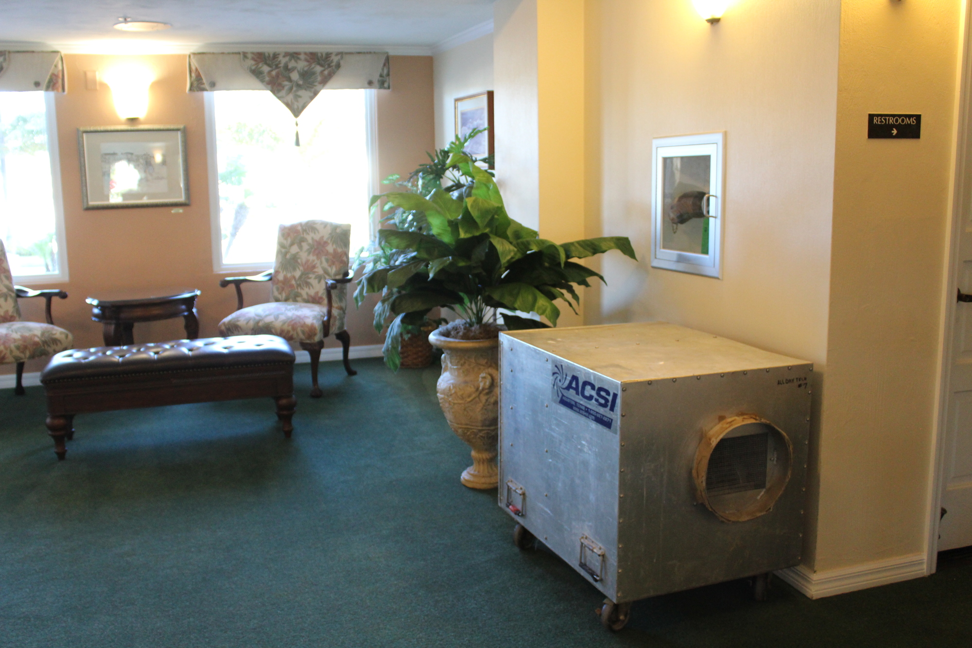 A before shot of the air scrubber in the lobby of the Ormond Heritage taken in November. Photo by Jarleene Almenas