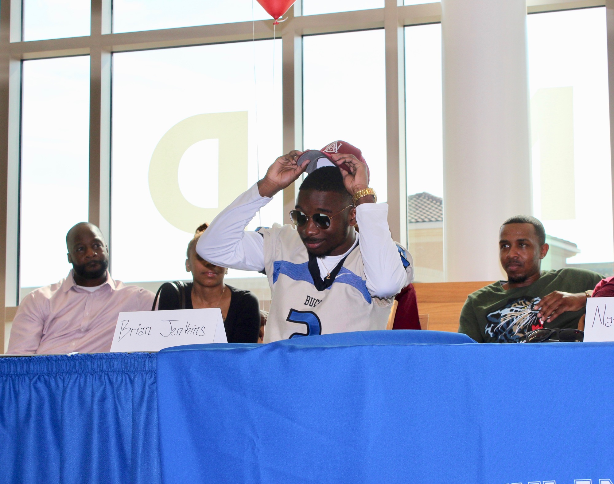 Mainland receiver Brian Jenkins signs with Alabama A&M. Photo by Ray Boone