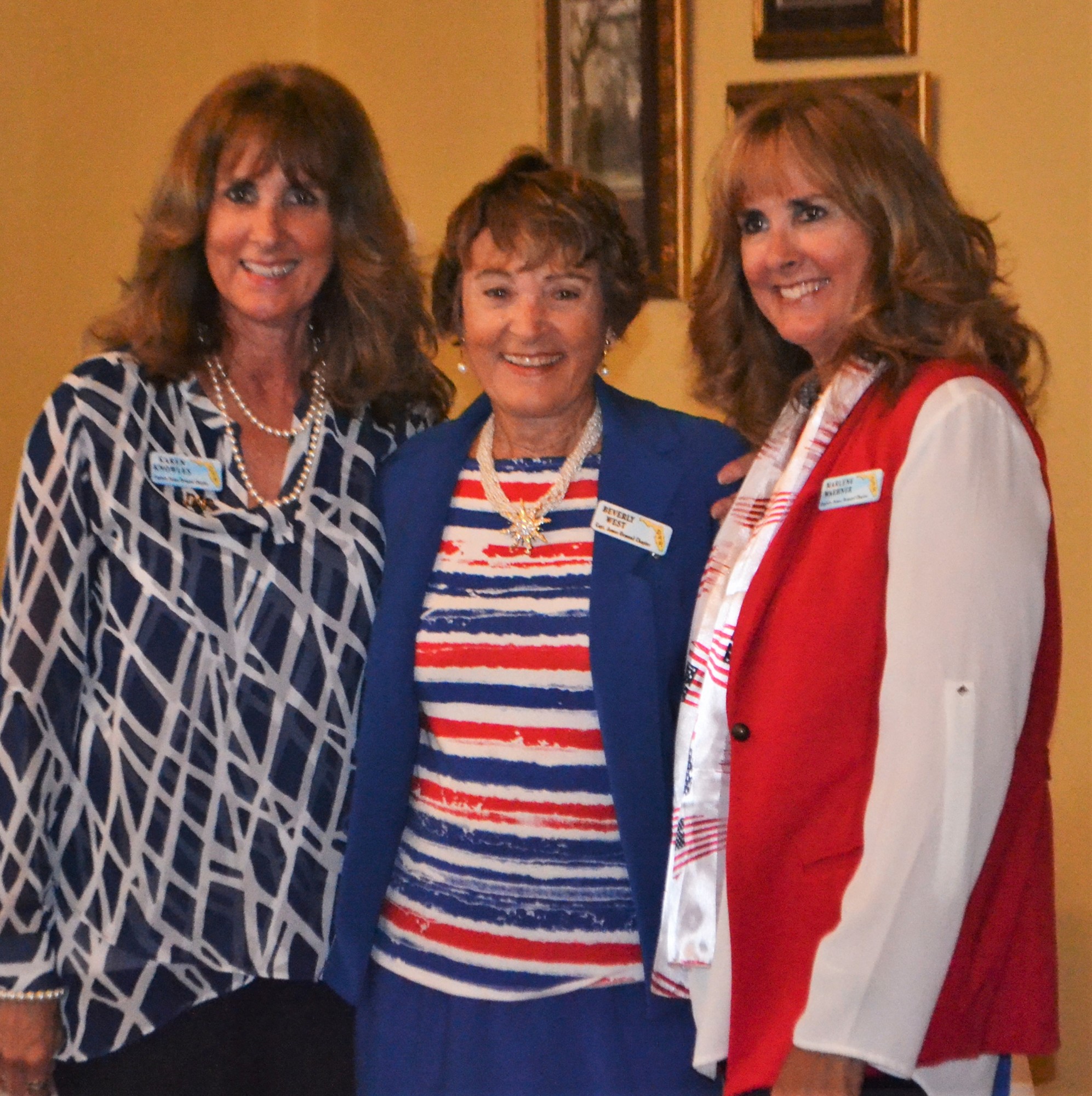 Karen Knowles, Beverly West, Chapter Registrar, and new DAR member, Marlene Waehner. Courtesy photo