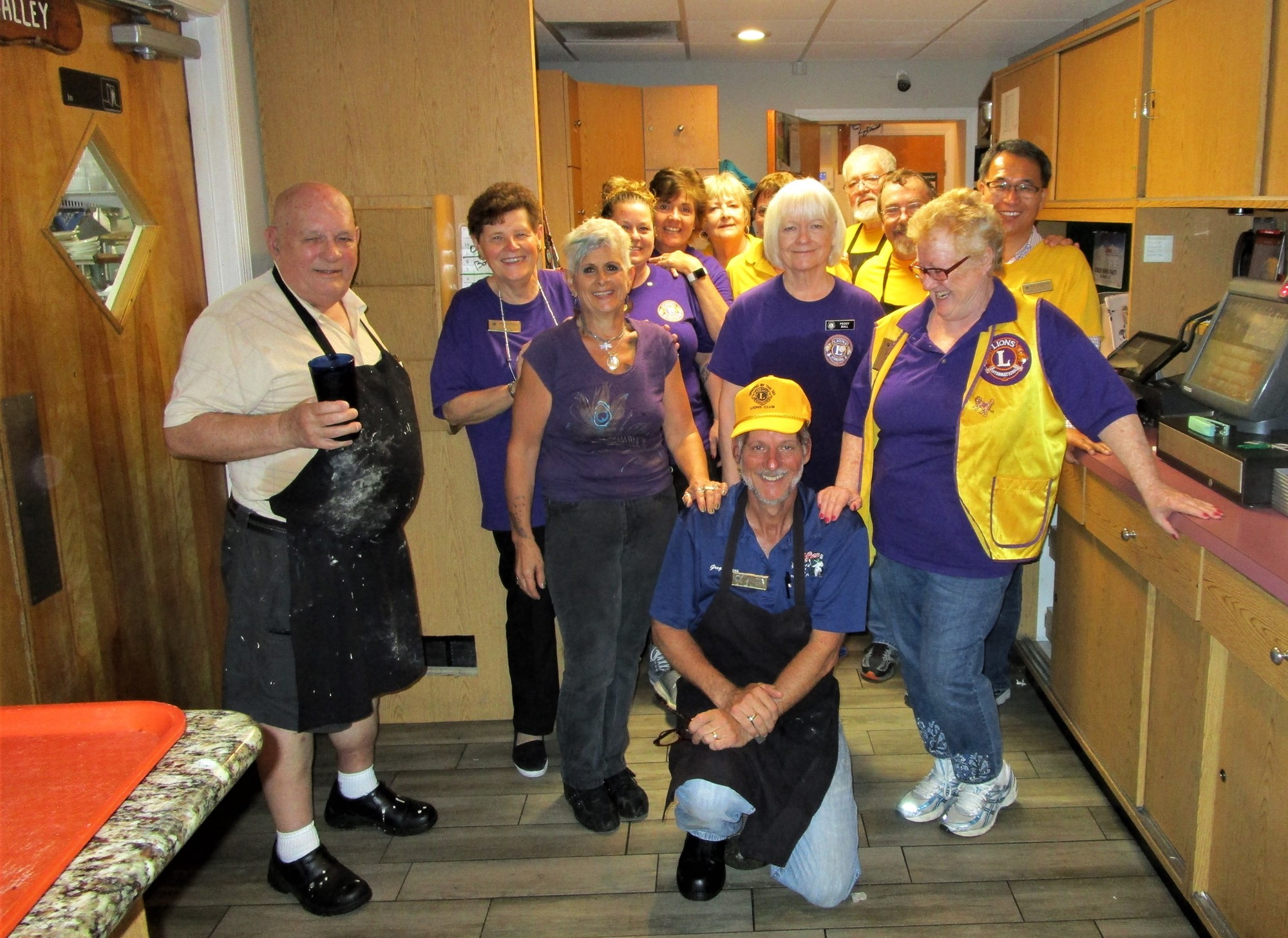 OBTS Lions Club members after the fish dinner fundraiser at Alfies Restaurant. Courtesy photo