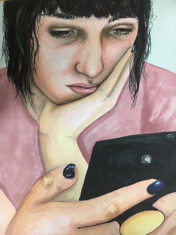 Seabreeze High School senior Abigail Marais won Best in Show for this piece, done with marker. Courtesy of OMAM