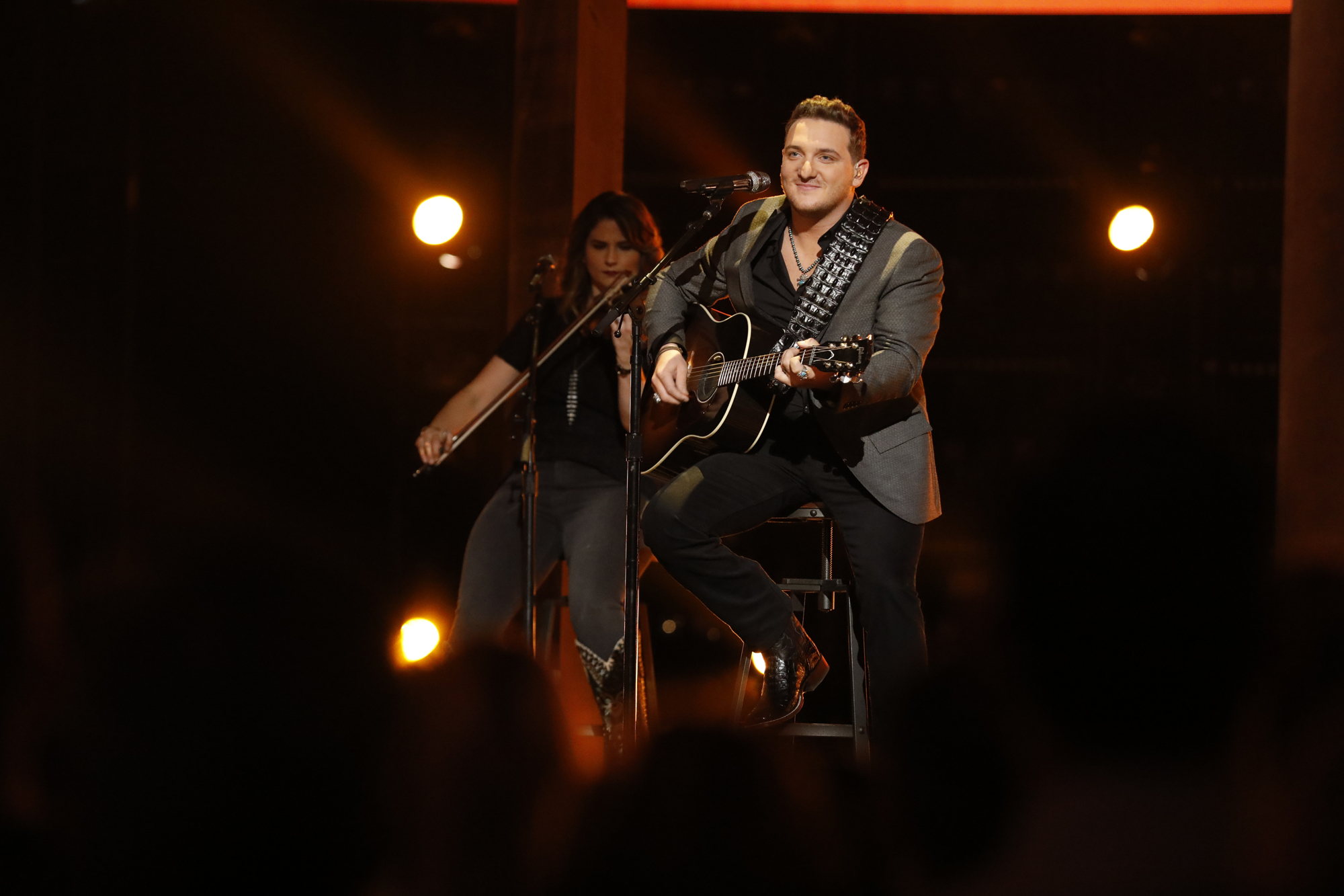 Kaleb 'Lee' Scharmahorn on The Voice. Photo courtesy of NBCUniversal Television