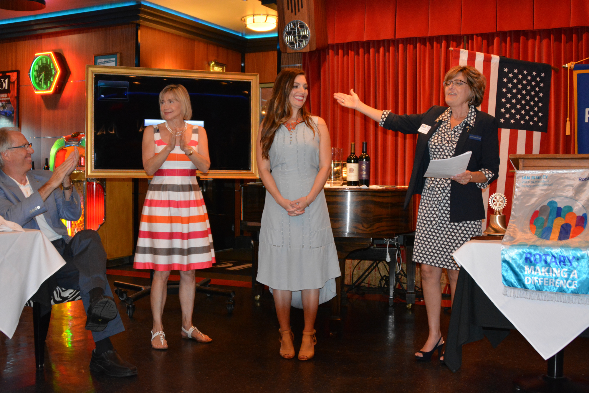 Mike Pepin, outgoing President Joyce Pepin, incoming President Rebecca Parker and District Governor-Elect Jeanette Loftus. Courtesy photo