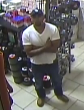 One of the suspects in the shoplifting incident at Mower Depot on July 6. Courtesy photo