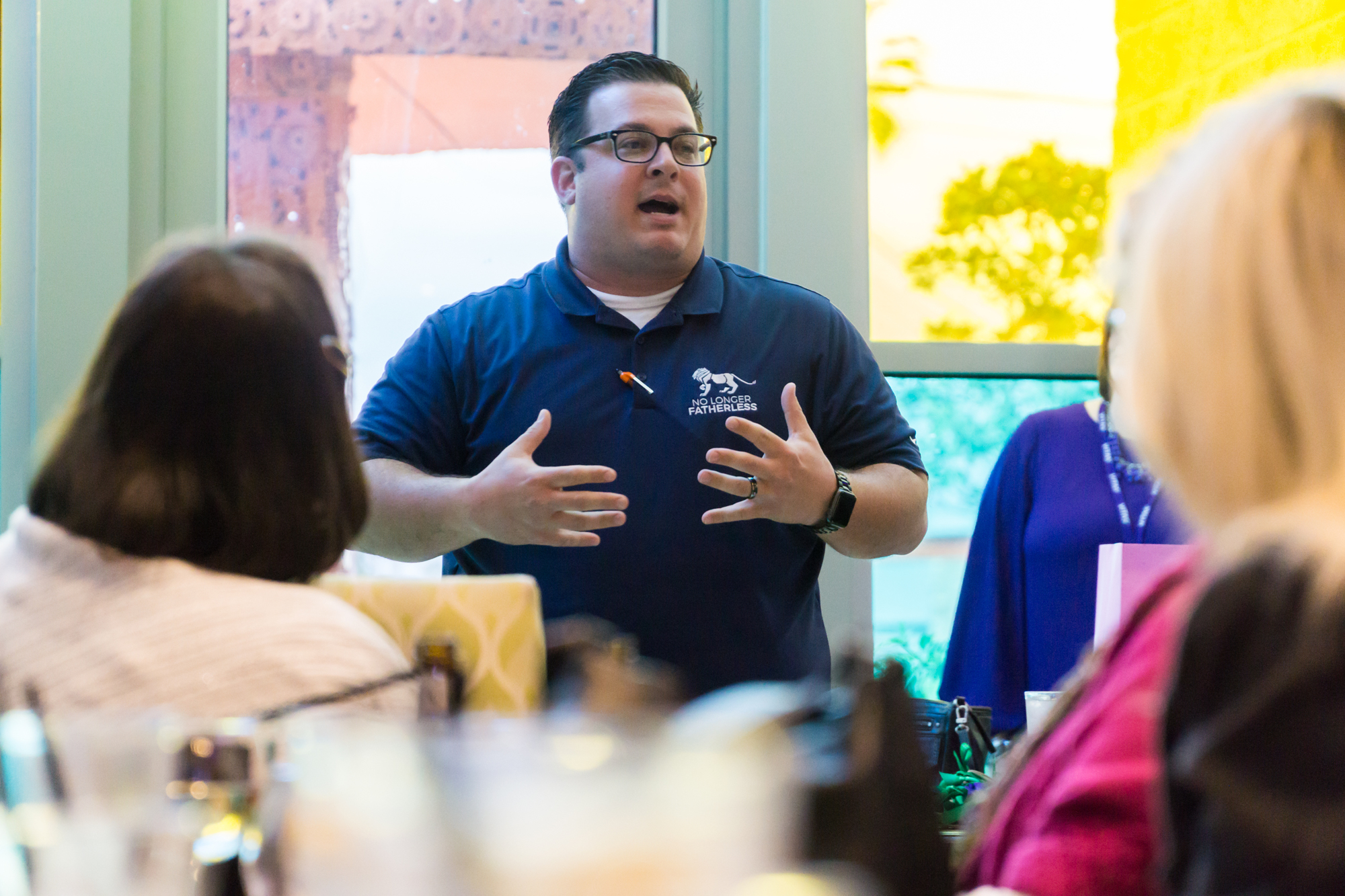 Chris Cardino speaks at the IMPACT meeting at Mellow Mushroom in Port Orange.