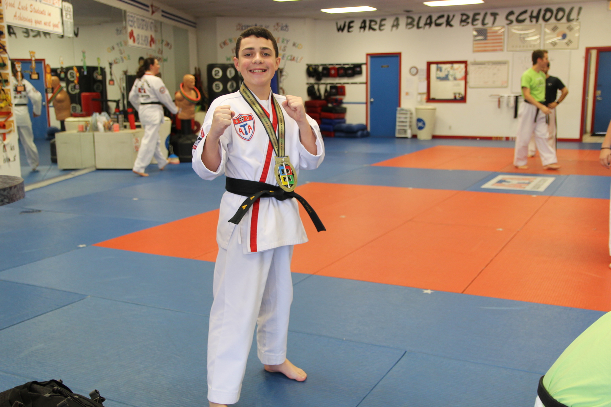 Ryan Geary, a second degree black belt, demonstrates a combat sparring pose. He is the first place world champion in his age group in Taekwondo for 2019. Photo by Tanya Russo