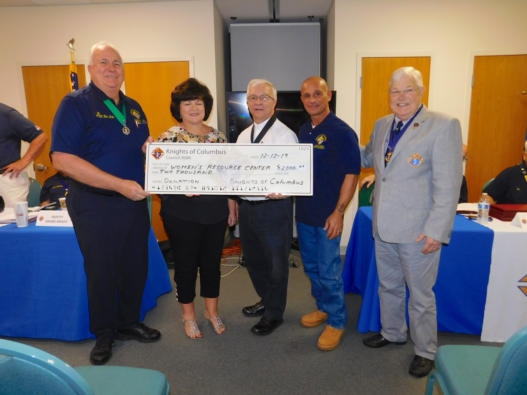 Program Director Tim Mell, Chaplin Father Chris Hoffmann, Life Committee co-chairman Vito Benedetto and Grand Knight Jim Waggoner. Courtesy photo