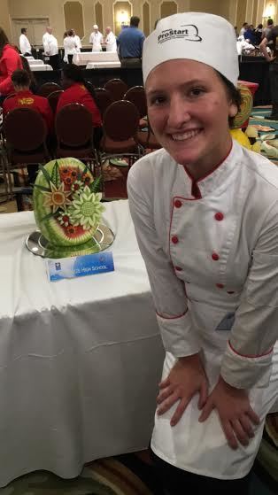 Ashley Beers during her 60 minute Edible Centerpiece competition (Courtesy photo).