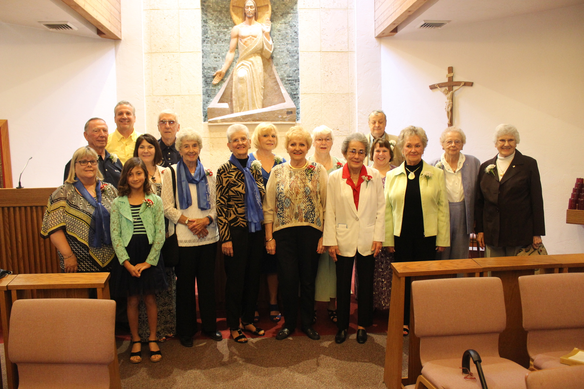 The founding families all gathered for the 50th Prince of Peace mass March 6 (Photo by Emily Blackwood).