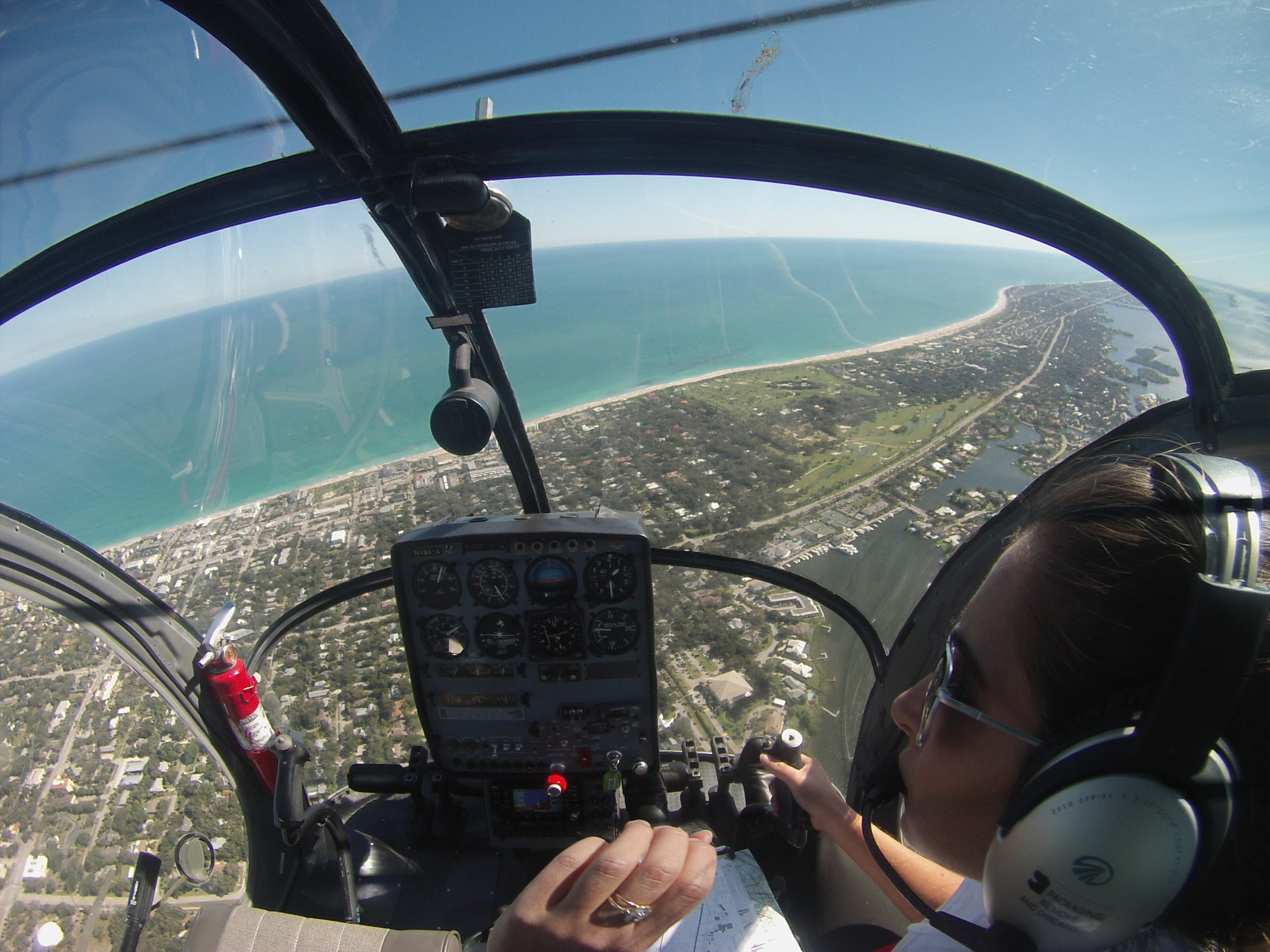 Esther Cranga has been flying helicopters for four years.