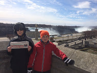 Rex Bianchi, 12, and Jhett Bianchi, 10, in Niagara Falls.