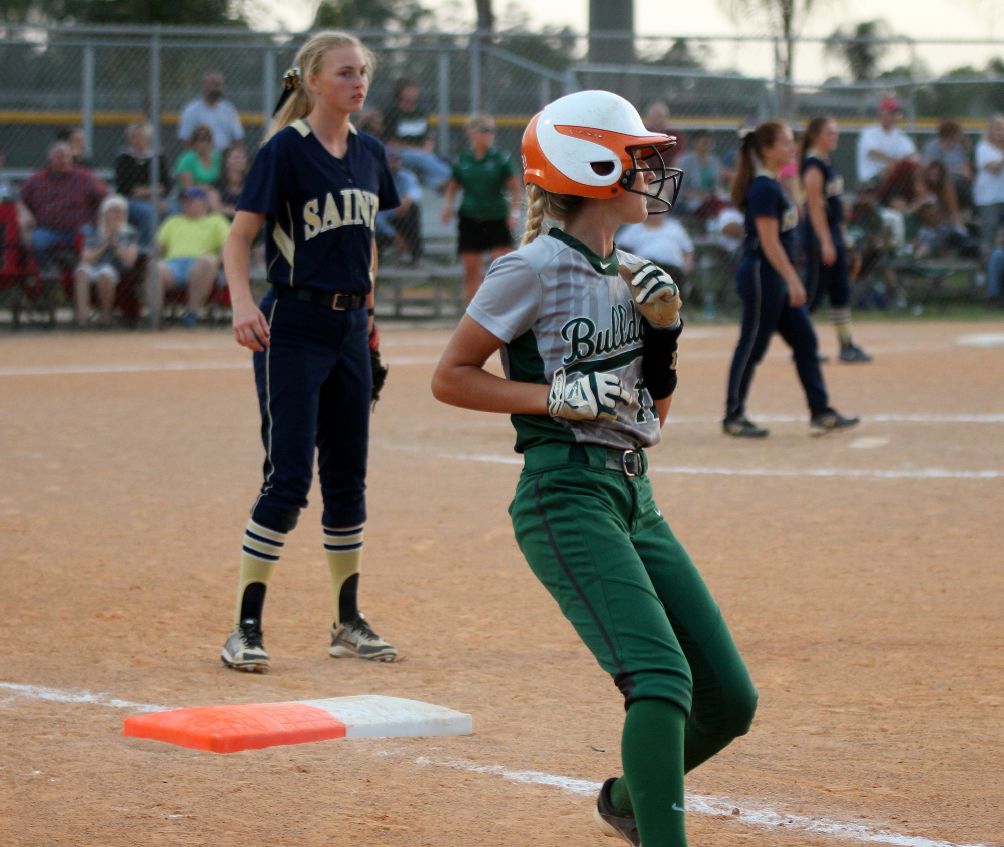 Destinee Heard went 3-for-3 with an RBI and 2 stolen bases in FPC's win over Sandalwood. Photo by Jeff Dawsey