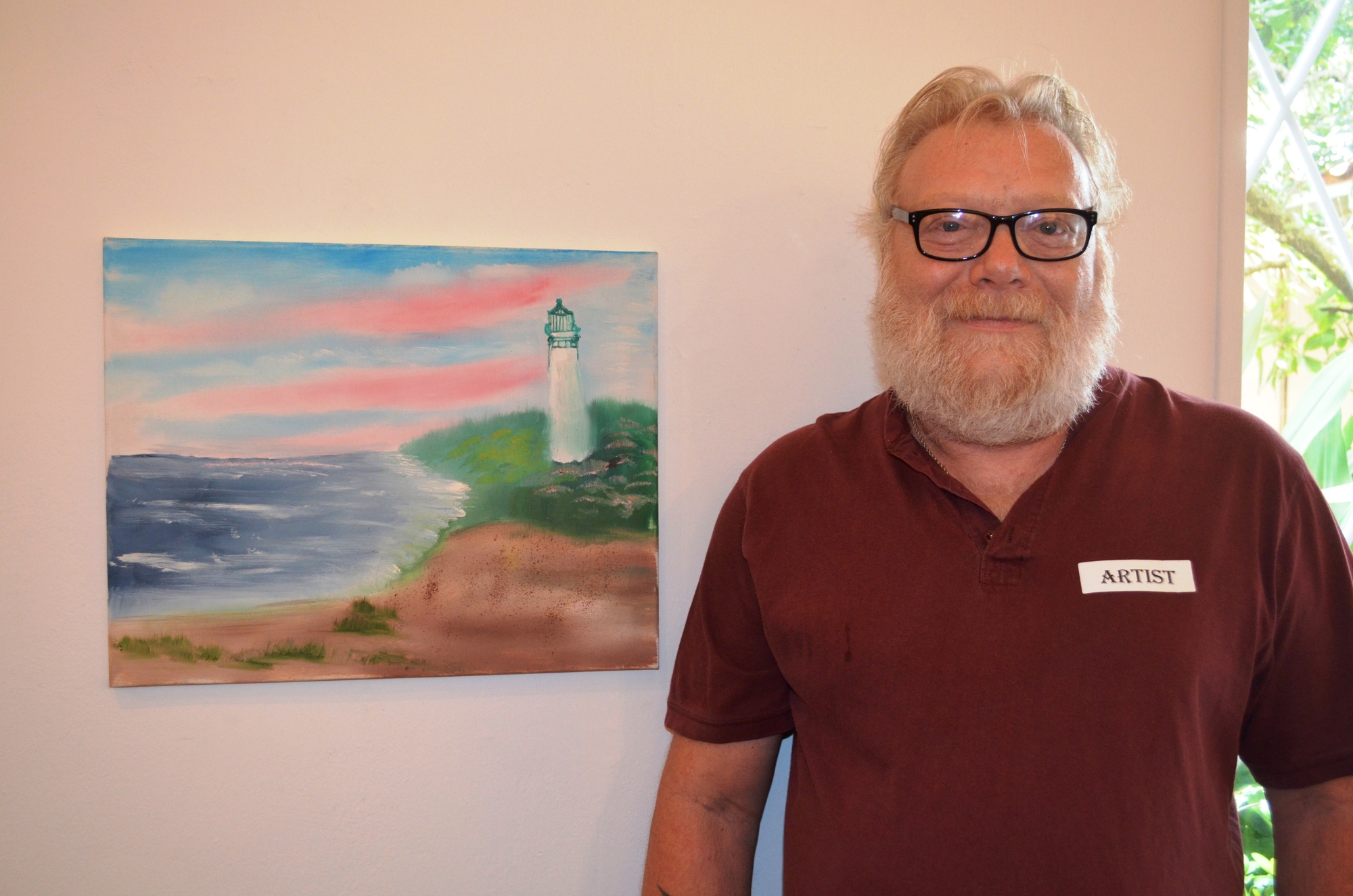 Navy veteran Gregory Holmes said art has helped build his self-esteem.Photos by Wayne Grant