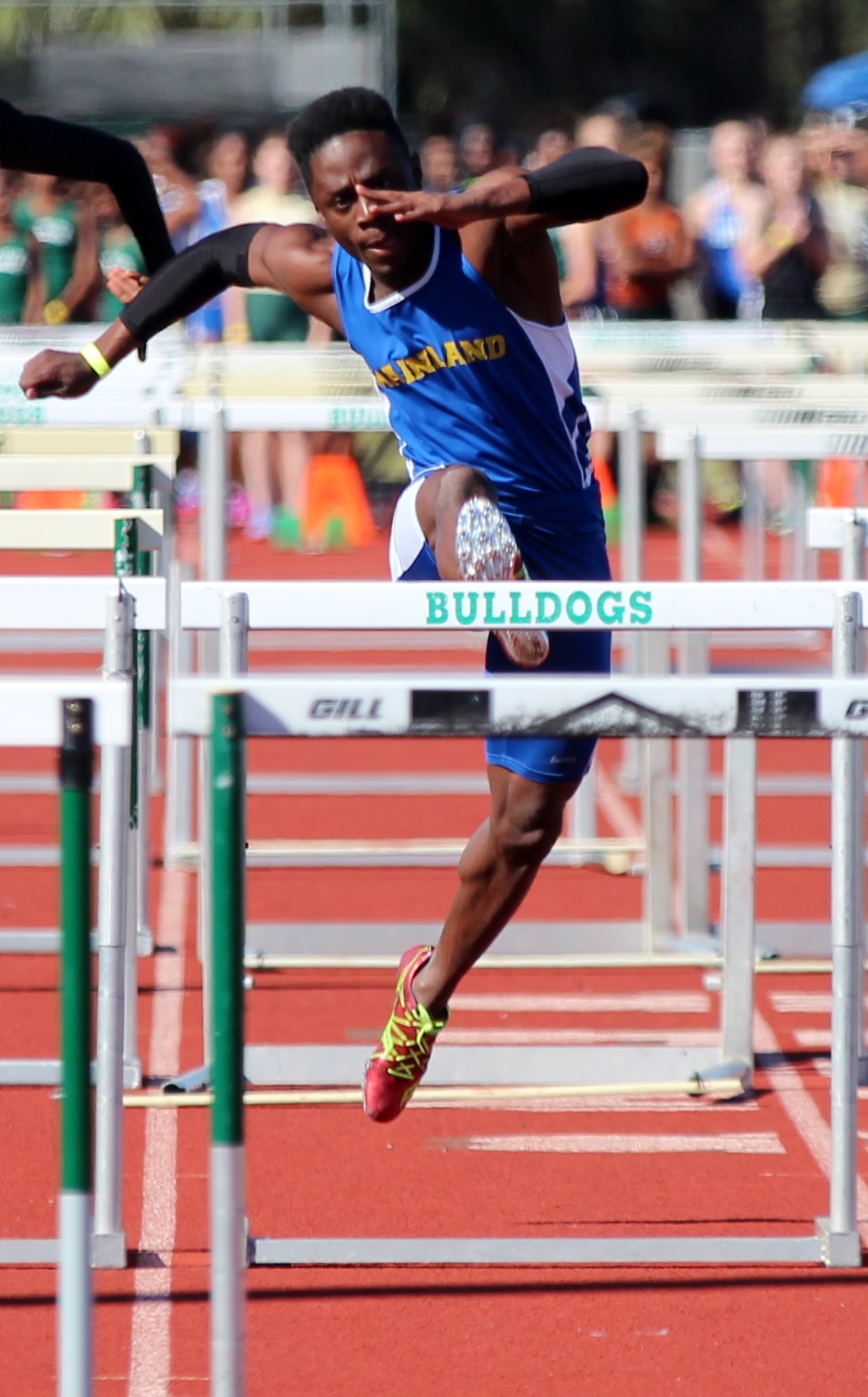 Alex Mack, along with three other Bucs, swept the Top 4 spots in the 300-meter hurdles. File photo by Jeff Dawsey