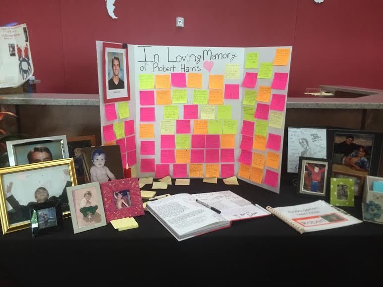 Friends and family wrote notes to Robert Harris filled with love and inside jokes (Photo by Emily Blackwood).