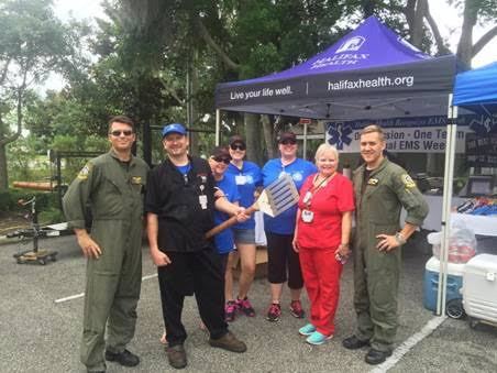 Emergency medical services professionals from agencies throughout Volusia County were treated to a complimentary barbecue meal and T-shirt at Halifax Health.