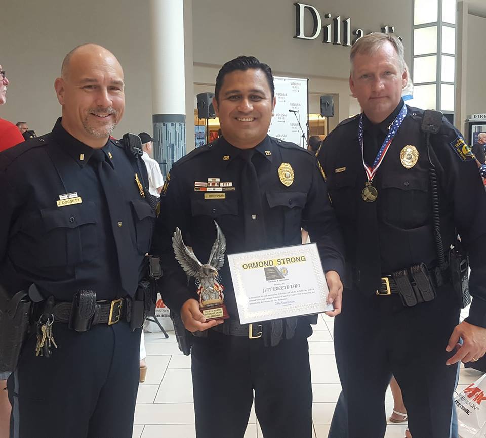 OBPD Sgt. James Doggett, Cpl. Kay Brennan and Chief Jesse Godfrey. Courtesy photo