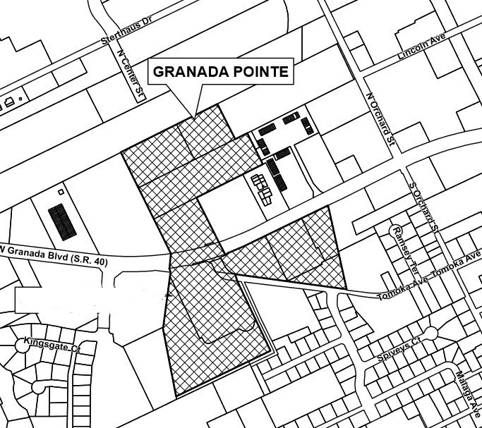 Granada Pointe is on borh sides of Granada Boulevard at Tomoka Avenue. Courtesy illustration