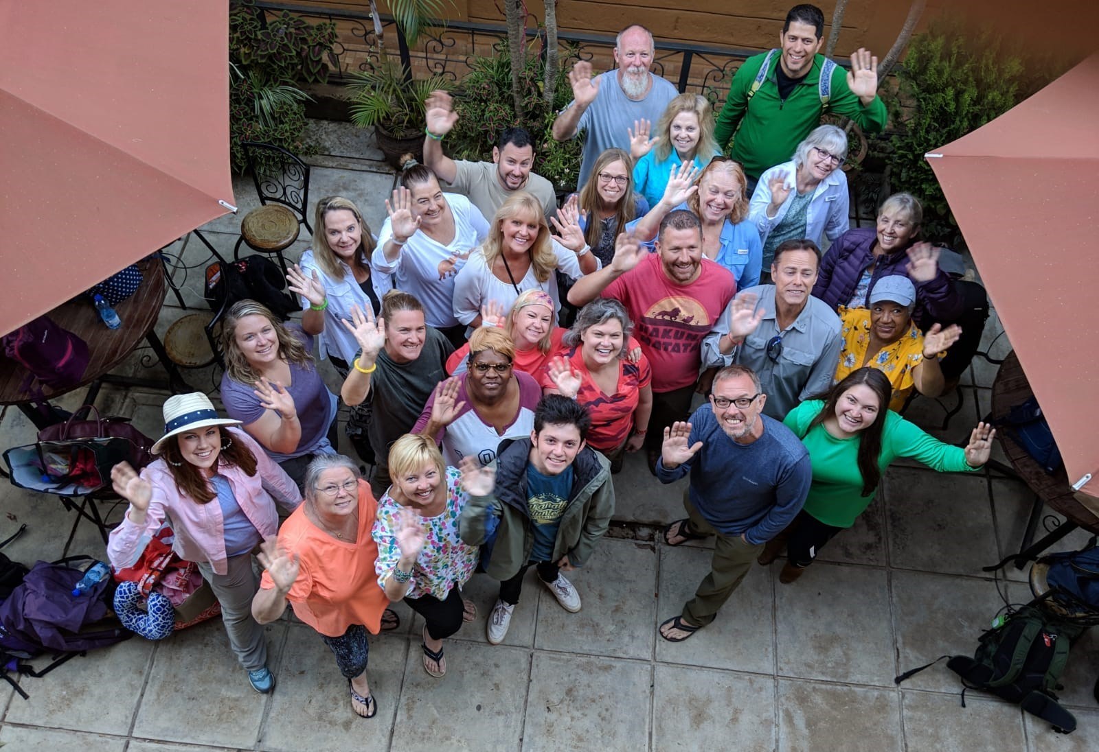 The Advent Health and Seventh-Day Adventist team waves goodbye as they depart on mission trip to Africa. Courtesy photo