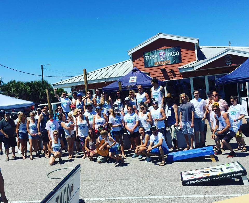 Restaurant Row, a group of businesses on State Road A1A, organized a beach cleanup. Courtesy photo