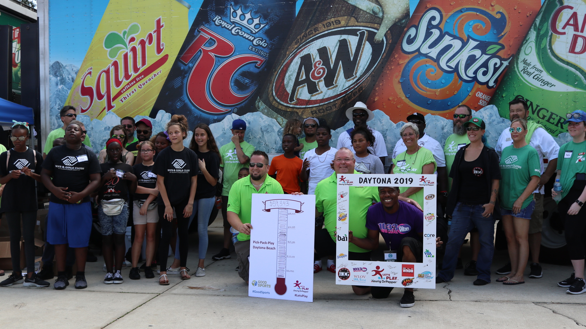 Keurig Dr Pepper hosted Pick-Pack-Play Day to donate sports equipment to local children. Courtesy photo by Slam Coast Media