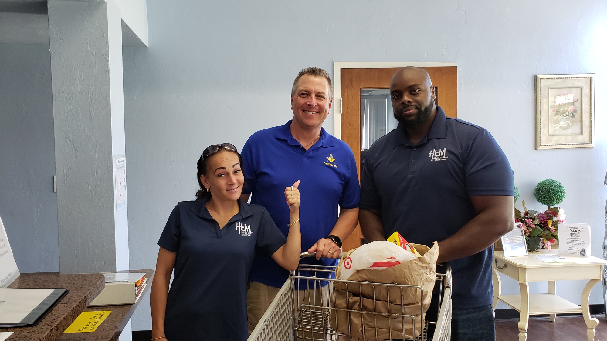 Master of Ormond Beach Masonic Lodge #326 Paul Foege donates food collected at the Lodge for Halifax Urban Ministries on June 23. Courtesy photo