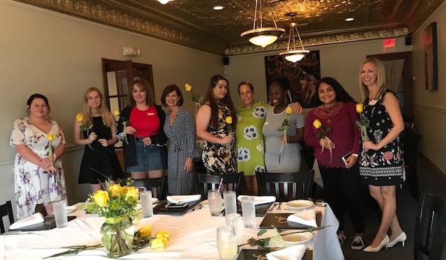 PACE students Mckenzie L., Hannah B., Annaelise B.,  Executive Director Georgia McCurdy,  Lailee W., Meryl Frappier,  Richarionna B., Aaliyah B. and Outreach Counselor Sarah Beggs. Courtesy photo