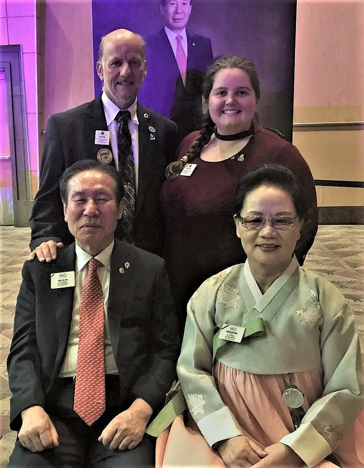 District Governor Lion Greg Evans, Partner in Service Lion Katie Hamlin and Lions Club International President Dr. Jung-Yul Choi and his wife, Lion Seung-Bok. Courtesy photo