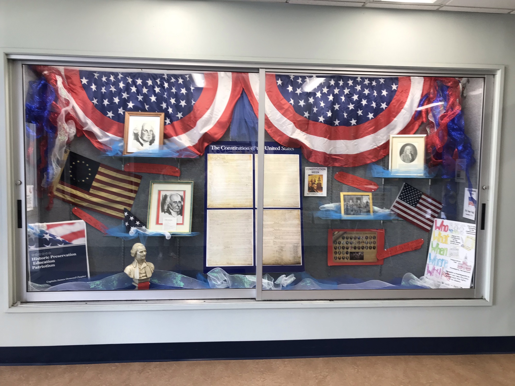 The DAR Constitution display at the Ormond Beach Regional Library. Courtesy photo