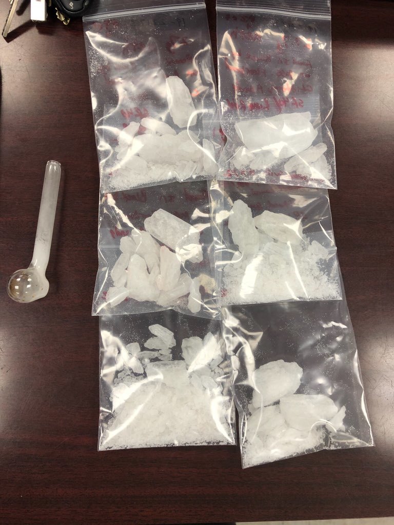 Some of the crystal meth recovered during 