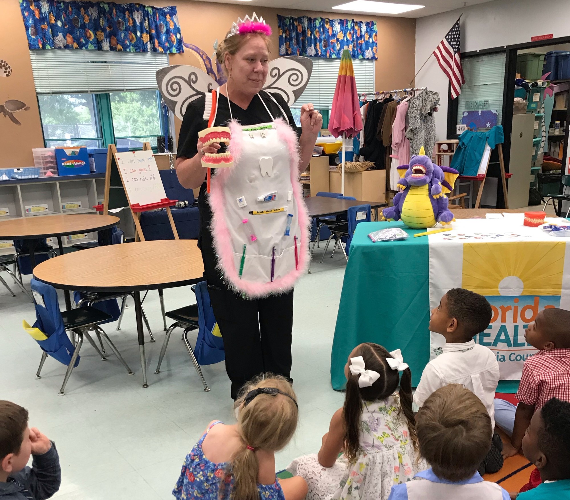 Theresa Hunt often dresses up as the tooth fairy when teaching young children about how to to take care of their teeth. Courtesy photo