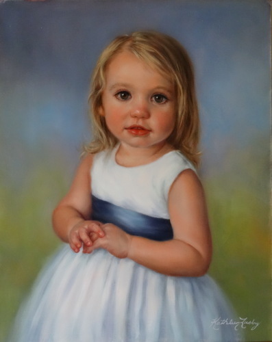 A portrait of a young girl by Kathleen Lusby.