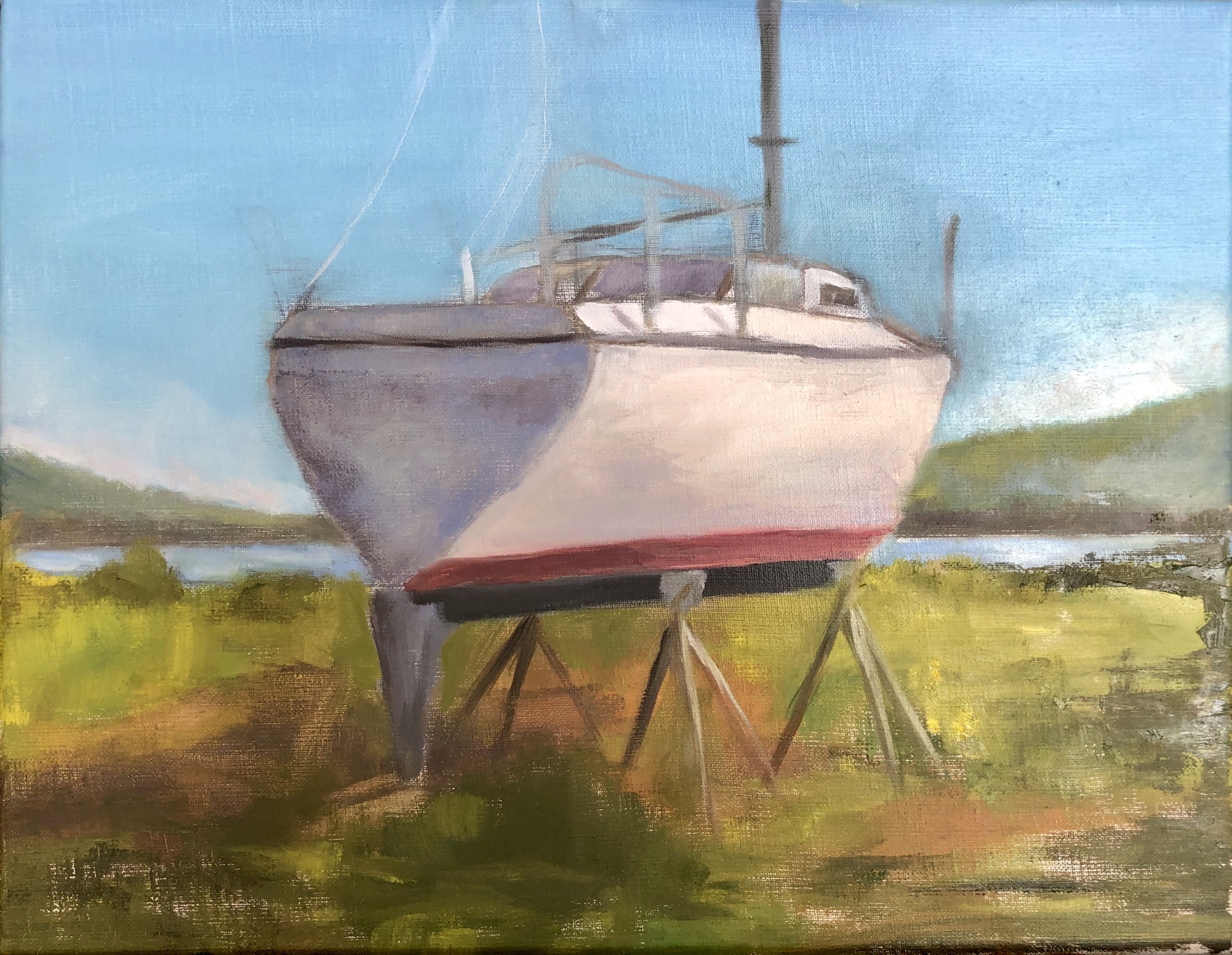 “Dry Dock in the Finger Lakes” by Barbara Saunders