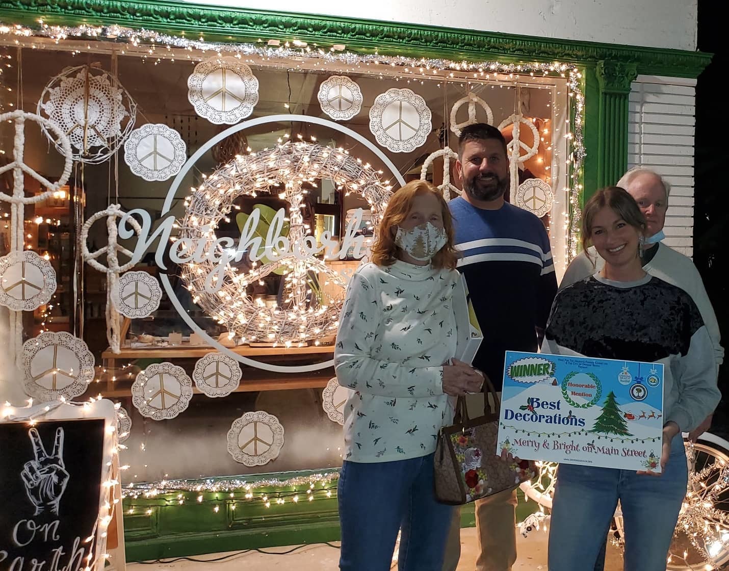 The Neighborhood Shop won an honorable mention during the Merry and Bright on Main Street event. Courtesy photo